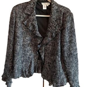 Coldwater Creek  Women's Black and White open blazer size medium